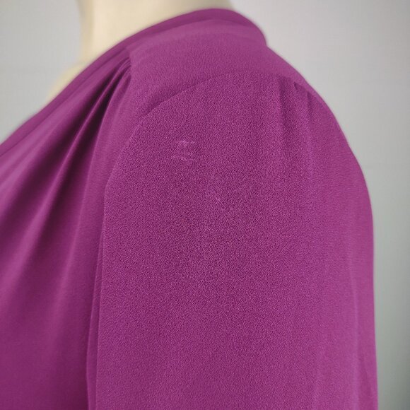 NWT Pleione purple long sleeve V-Neck blouse top ladies XL X-Large - Picture 8 of 10